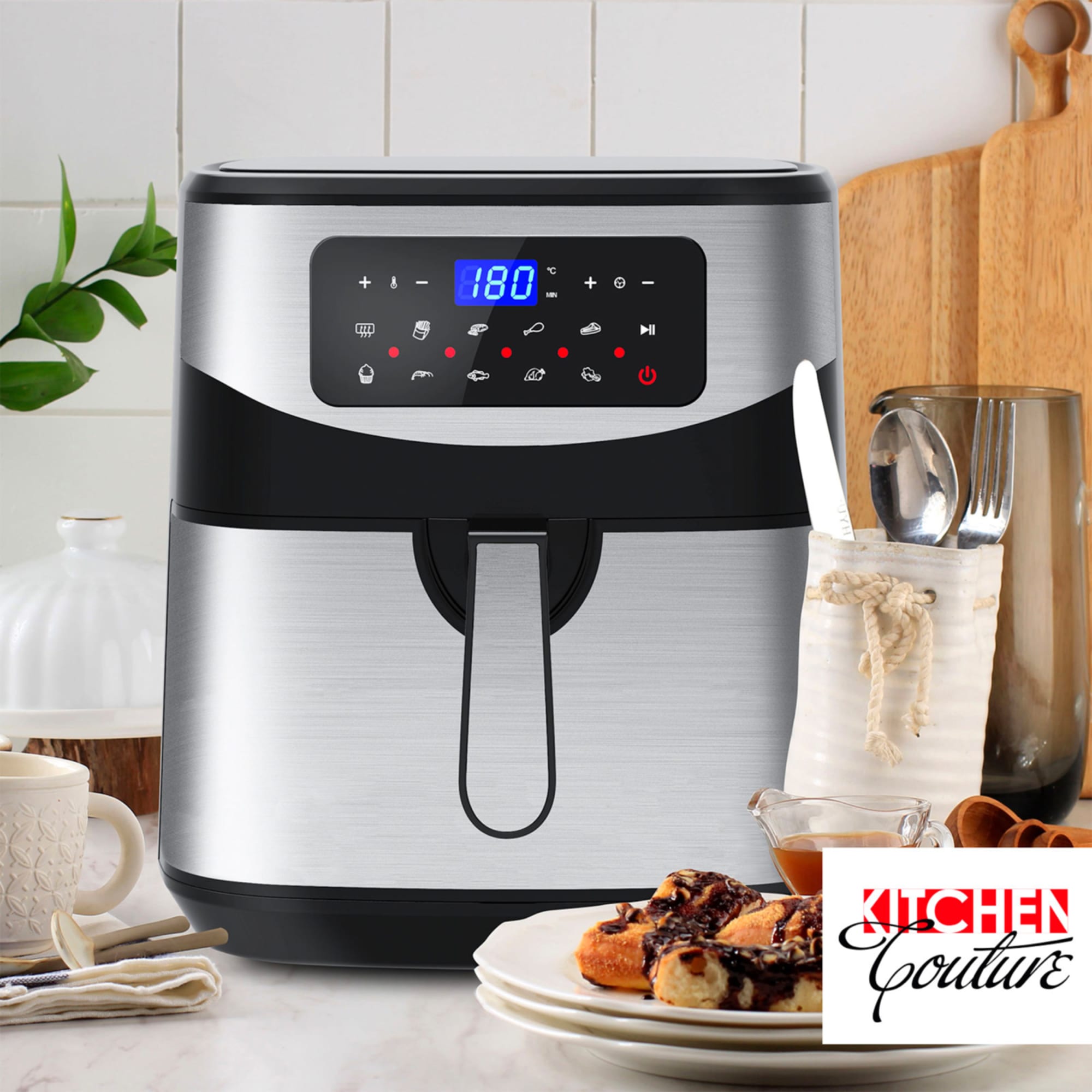 Kitchen Couture Digital Air Fryer 12L Silver Kitchen Warehouse